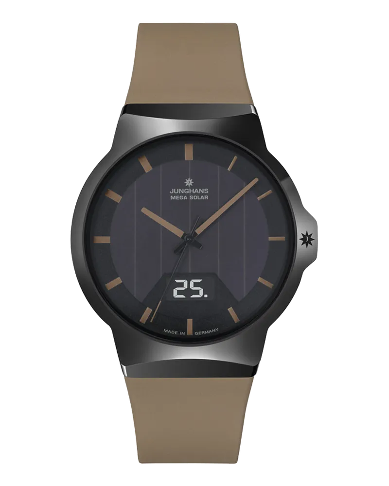 Junghans Force Mega Solar 018/1001.00 Herrenuhr Schwarz