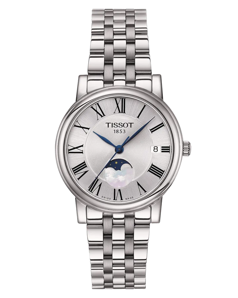 Tissot Carson Damenuhr Lady Moonphase T122.223.11.033.00 Silber