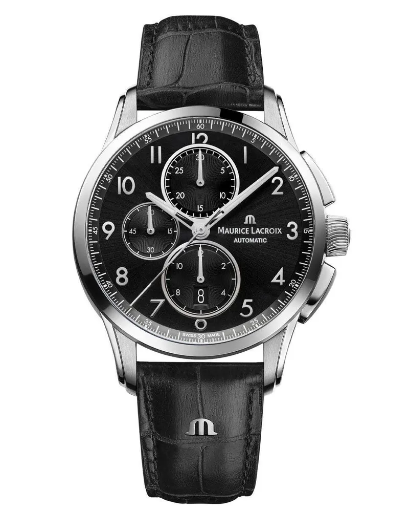 Maurice Lacroix Pontos Automatik Chronograph Herrenuhr PT6388-SS001-320-2 Schwarz