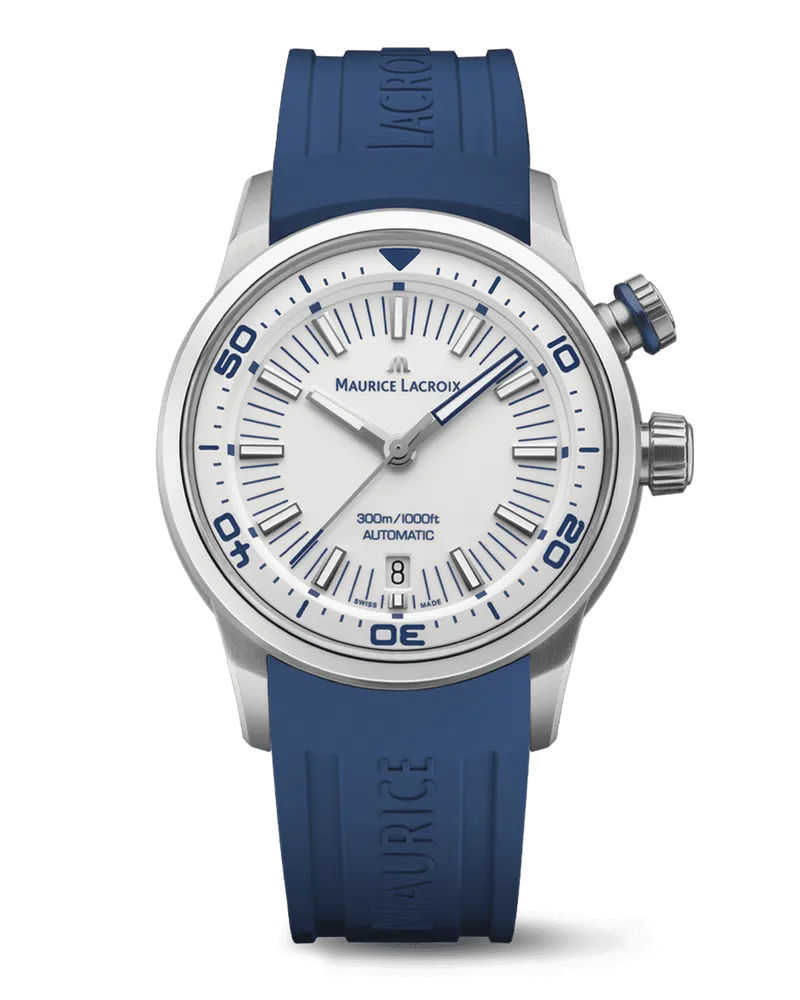 Maurice Lacroix Pontos S Diver Herrenuhr mit Wechselband PT6248-SS00L-130-4 Weiß