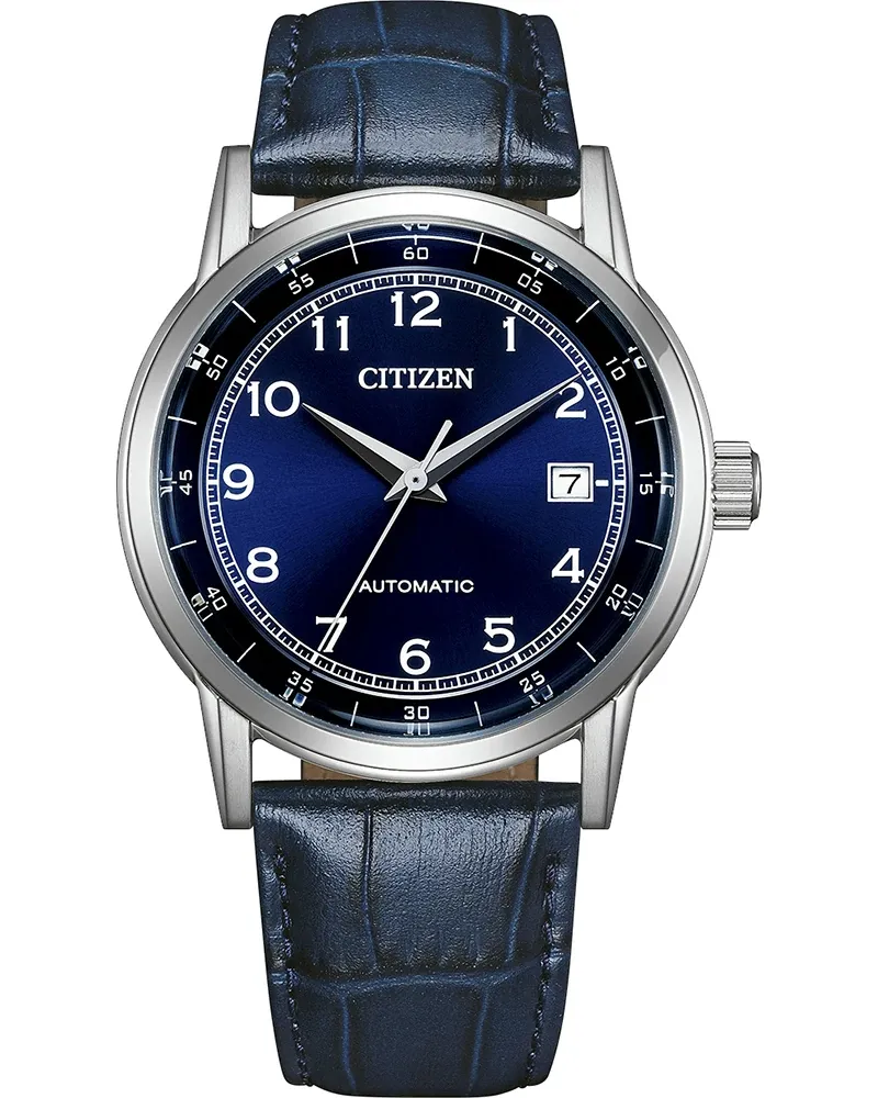 Citizen Automatik Dress Watch Leder blau, 40mm Herrenuhr NJ0210-13L Blau