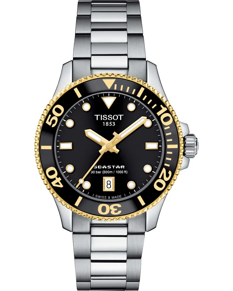 Tissot Seastar 1000 36mm Damenuhr T120.210.21.051.00 Schwarz