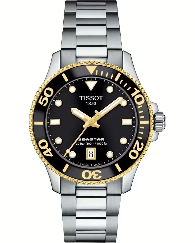 Tissot Pre-Owned  Seastar 1000 36mm Unisexuhr T120.210.21.051.00 Schwarz