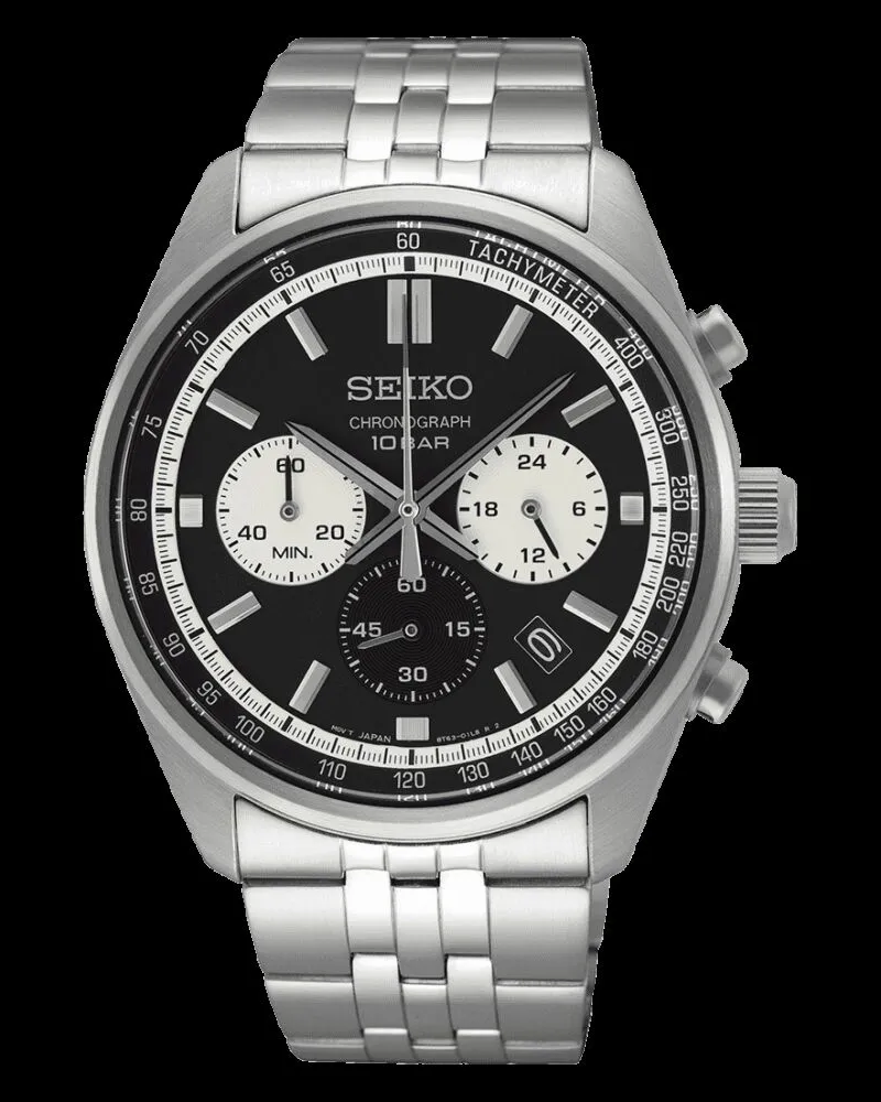 Seiko Sport Chronograph Herrenuhr SSB429P1 Schwarz