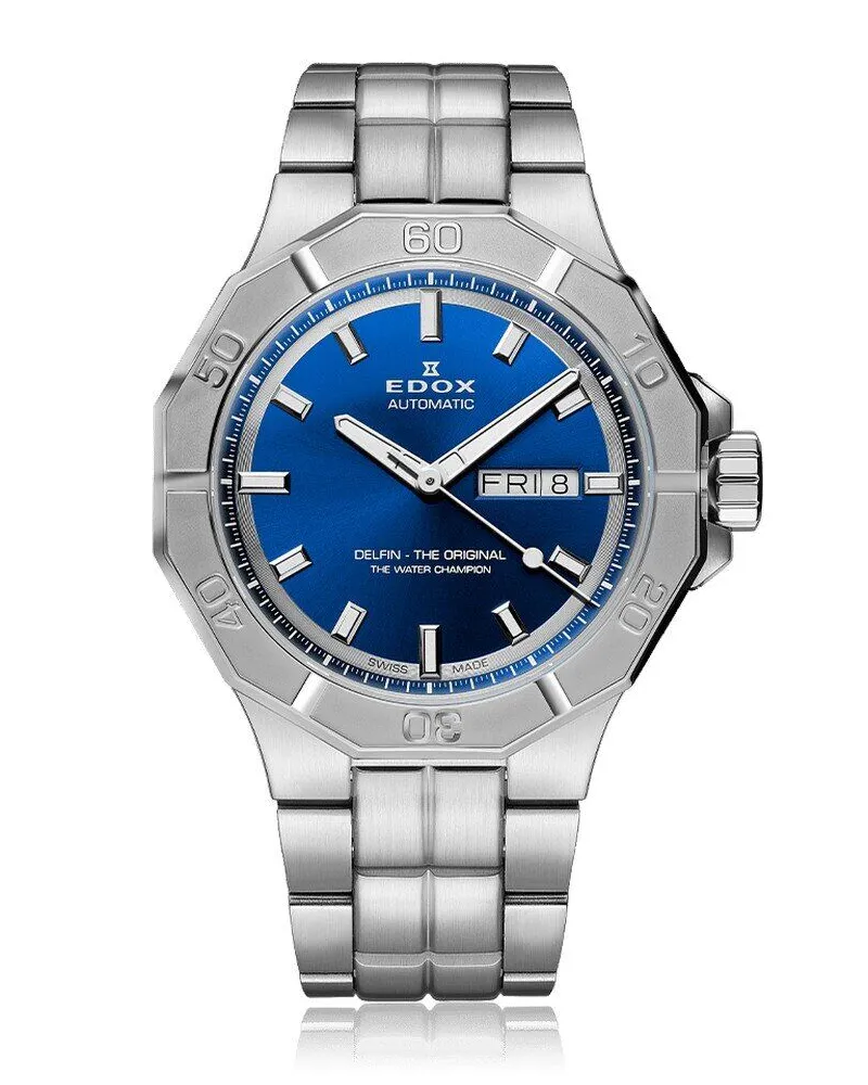 Edox Delfin Day-DateHerrenuhr 88008-3M-BUIN Schwarz