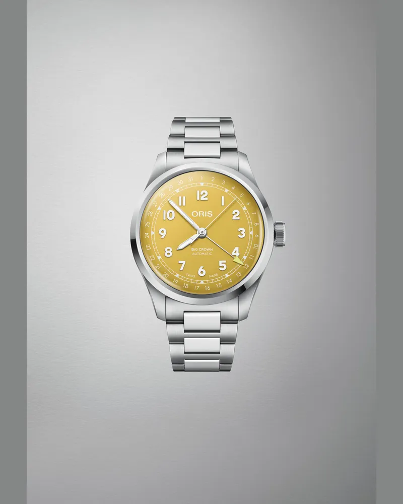 ORIS Big Crown Pointer Date 40mm Automatik Edelstahl Gelb Herrenuhr 01 754 7798 4069-07 8 20 06 Gelb