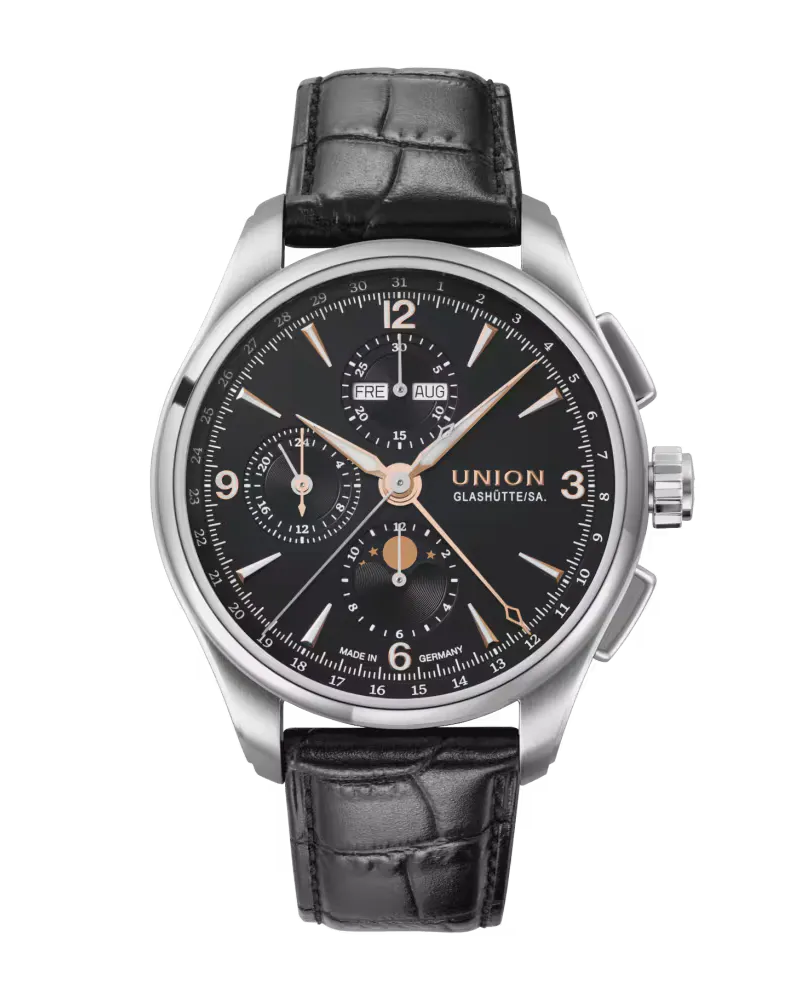 Union Glashütte Belisar Chronograph Herrenuhr D014.425.16.057.01 Schwarz