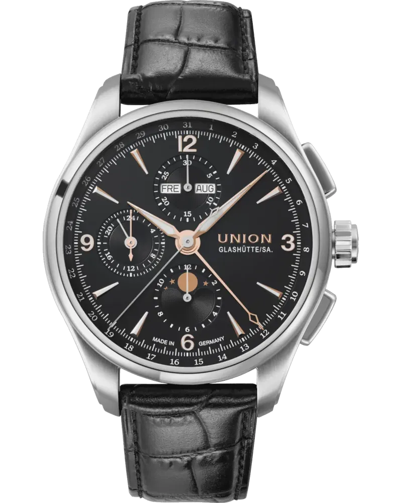 Union Glashütte Belisar Chronograph Herrenuhr D014.425.16.057.01 Schwarz