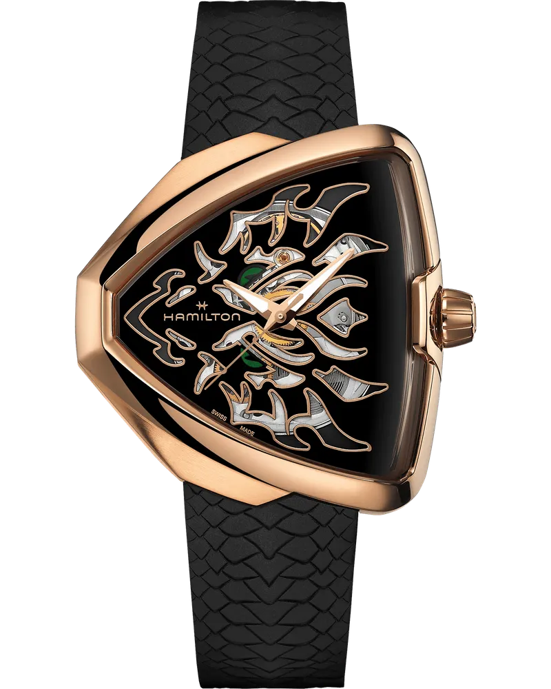 HAMILTON Ventura Elvis80 Skeleton Automatik Herrenuhr H24525332 Schwarz