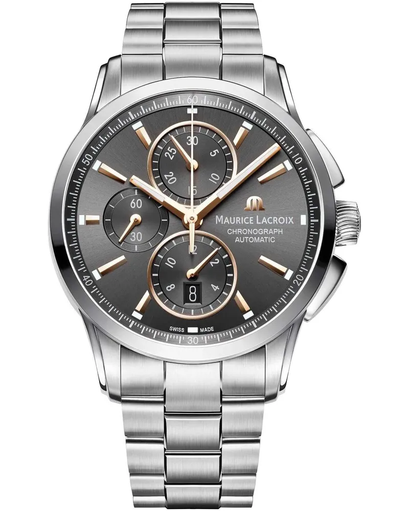Maurice Lacroix Pontos Chronograph Date Herrenuhr PT6388-SS002-331-1 Schwarz