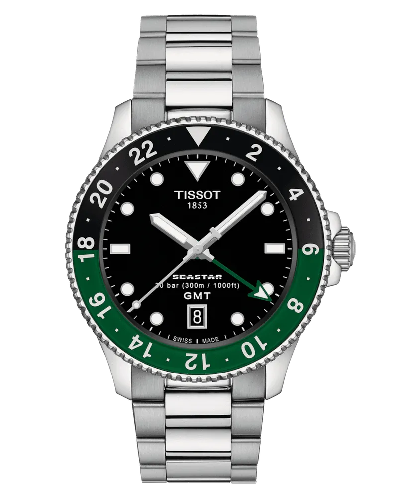 Tissot Seastar 1000 Quarz GMT Herrenuhr T120.852.11.051.00 Schwarz