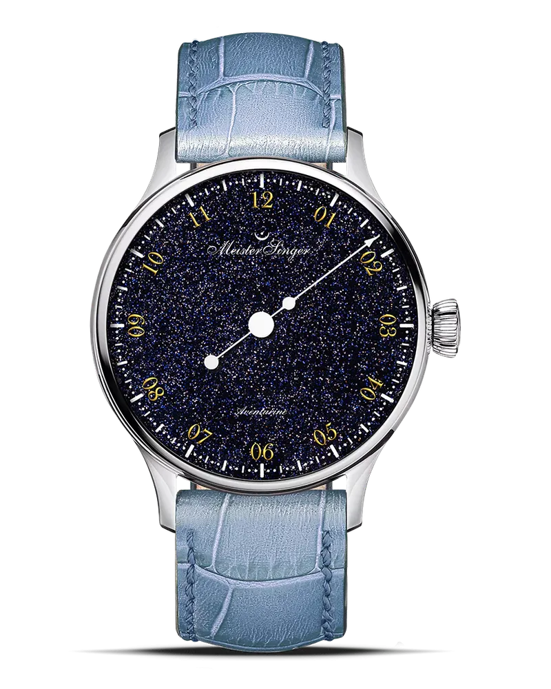 MeisterSinger Pangaea Aventurine Blau Herrenuhr PMN9908AV Dunkelblau