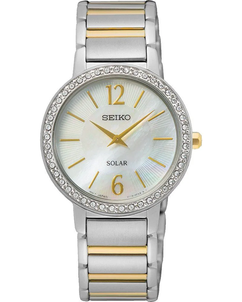 Seiko Klassik Solar SUP469P1 Damenuhr Perlmutt