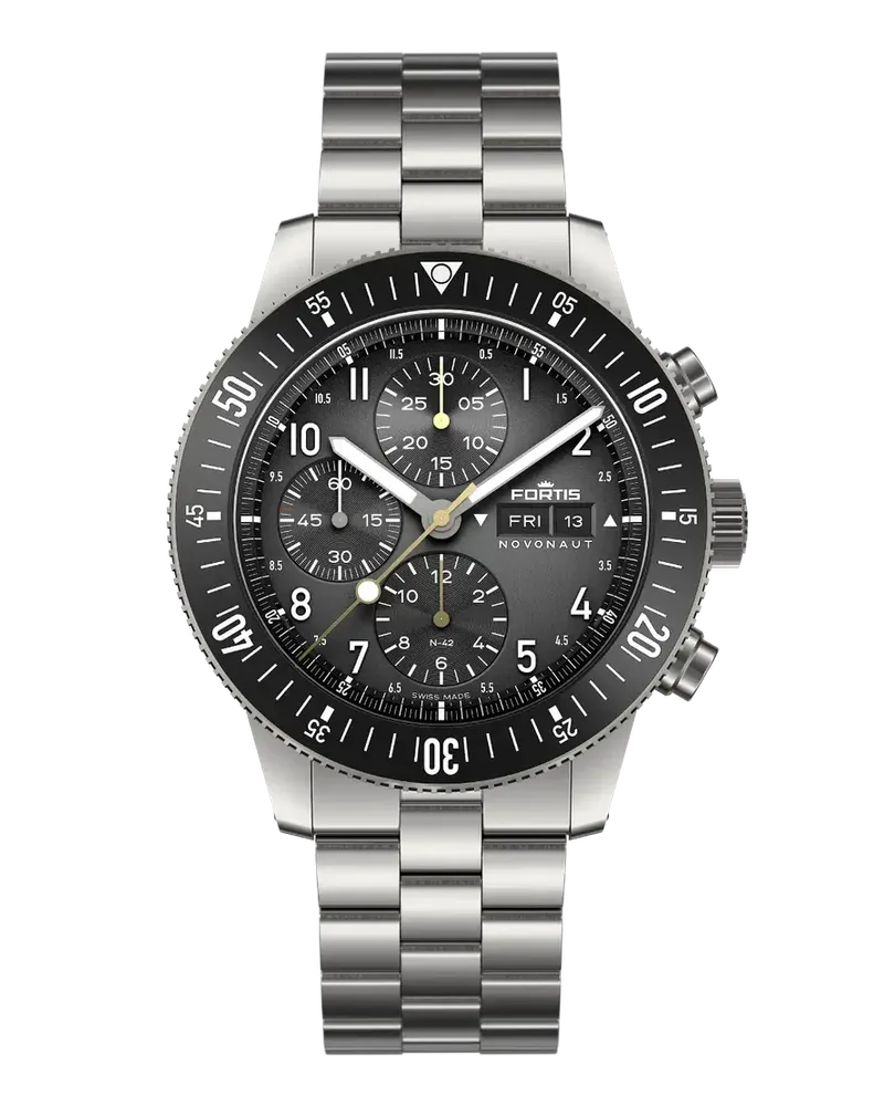 FORTIS NOVONAUT N-42 Titanium Legacy Herrenuhr F2040017 Schwarz