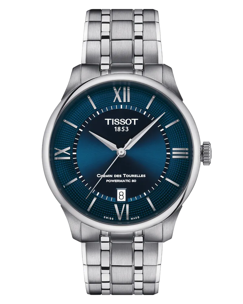 Tissot Chemin des Tourelles Herrenuhr T139.807.11.048.00 Blau