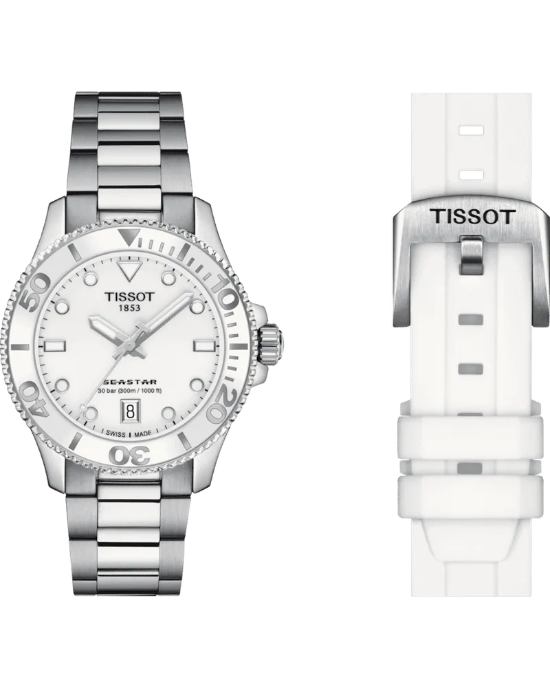 Tissot Seastar 1000 36mm Damenuhr T120.210.11.011.00 Weiß