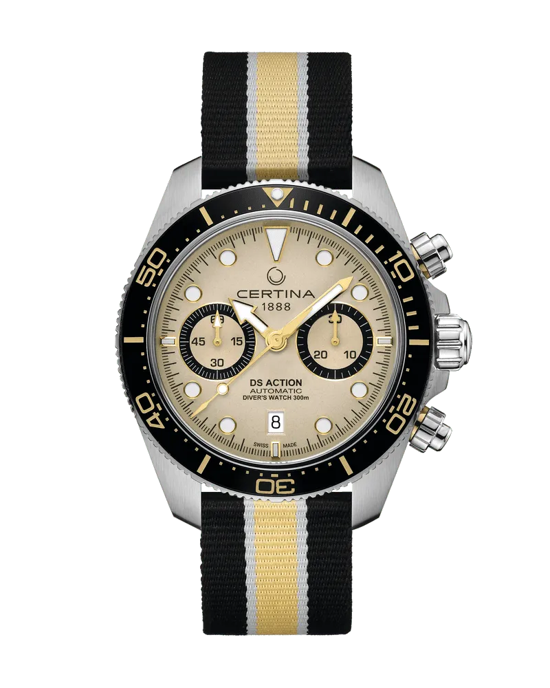 Certina DS Action Diver 44mm Herrenuhr C032.827.18.271.00 Beige