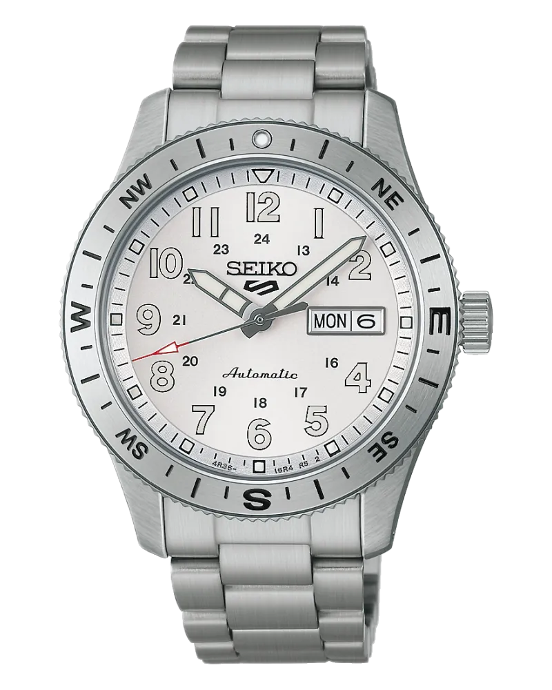 Seiko 5 Sports Field series 41mm, Edelstahl, Automatik, Weiß Herrenuhr HDB007K1 Weiß