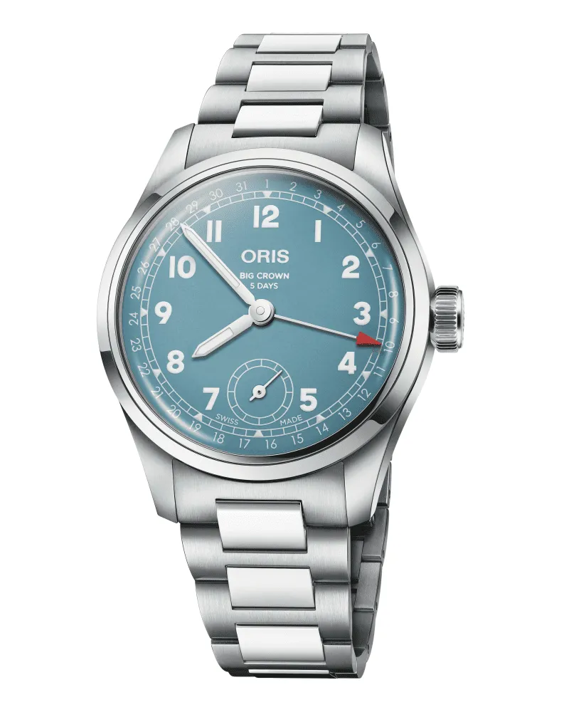 ORIS Big Crown Pointer Date Calibre 473 38mm  Blau Herrenuhr 01 473 7786 4065-07 8 19 06 Grün