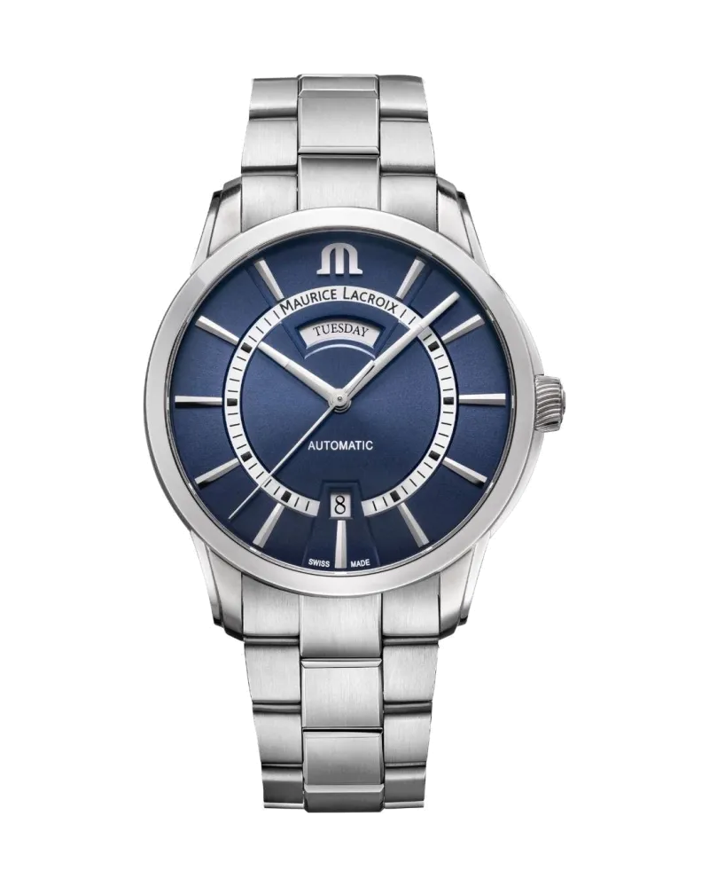 Maurice Lacroix Pontos Day/Date Herrenuhr PT6358-SS002-431-1 Blau