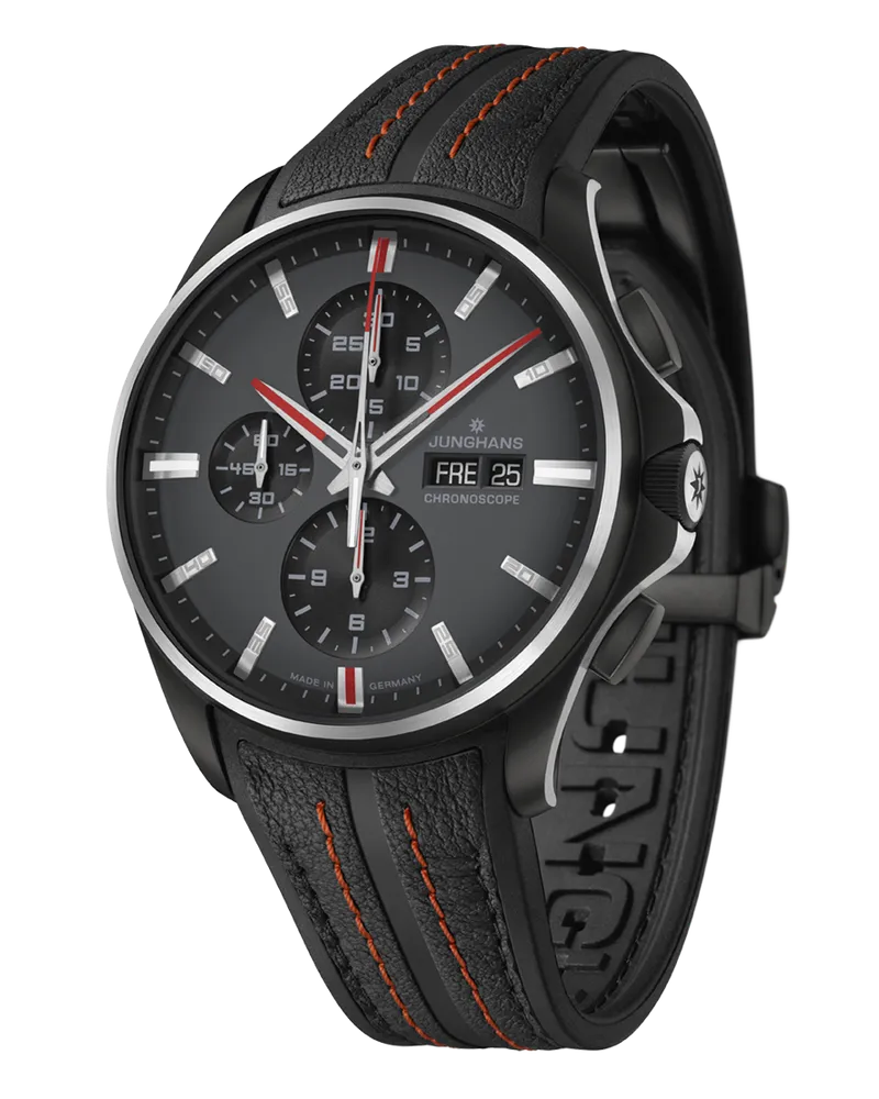 Junghans Meister S Chronoscope 027/4025.00 Herrenuhr Schwarz