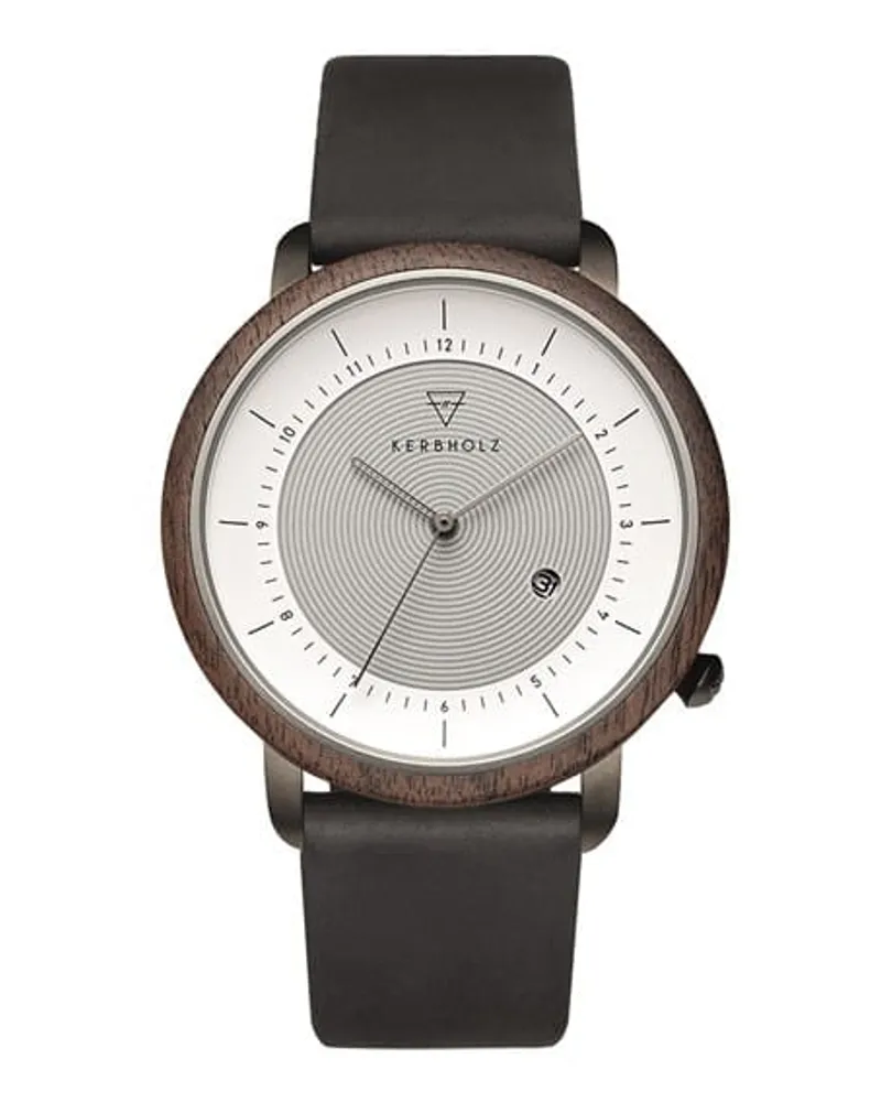 Kerbholz Herrenuhr Michel Walnut Black Solar Ve 