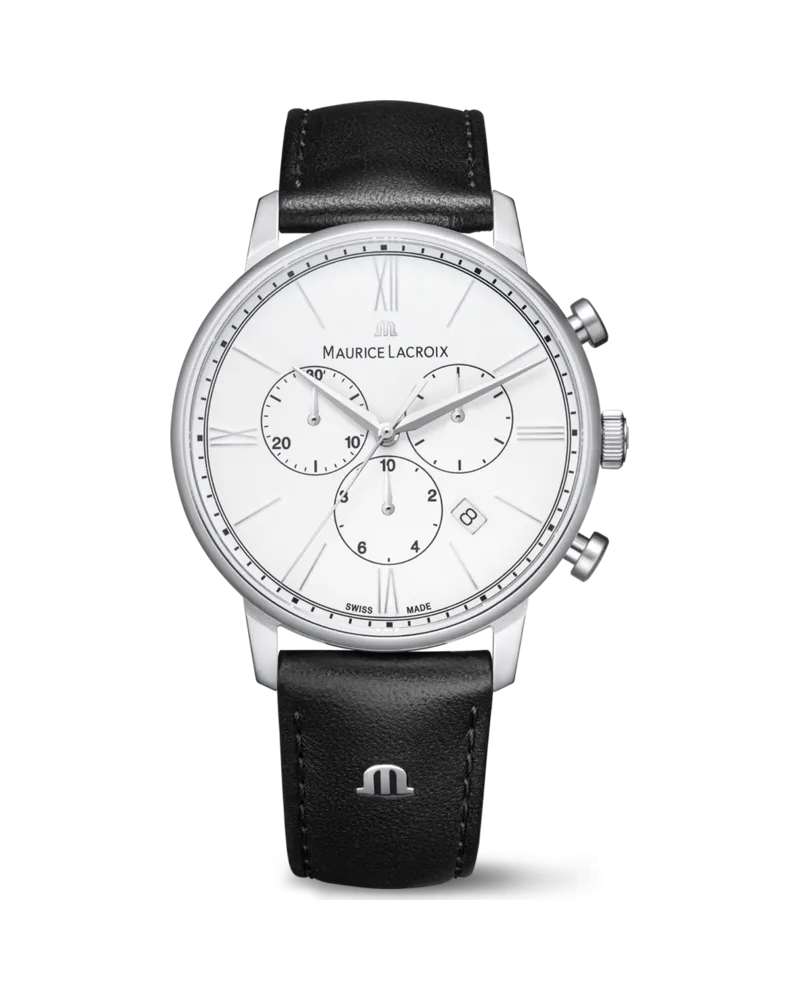 Maurice Lacroix Eliros Chronograph Quarz, Silber Herrenuhr EL1098-SS001-110-2 