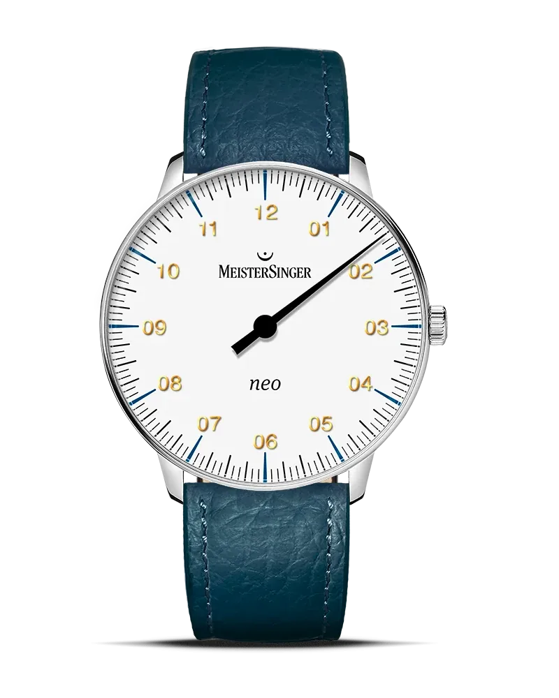 MeisterSinger Neo - Weiß mit Saphirglas, Schweizer Automatikwerk, 36mm Herrenuhr NES901G Weiß