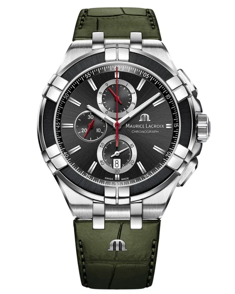Maurice Lacroix Aikon Chronograph Date Herrenuhr AI1018-PVB21-330-1 Schwarz
