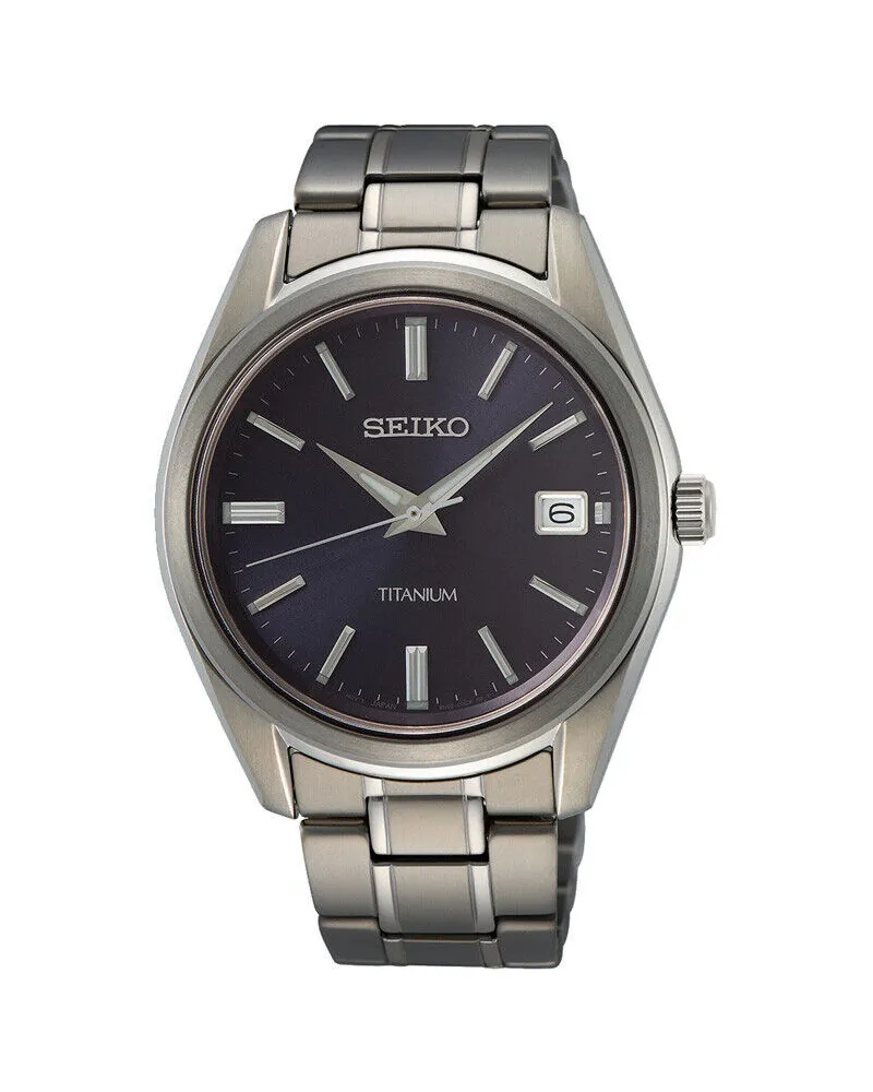 Seiko Quarz Titan Herrenuhr SUR373P1 Grau