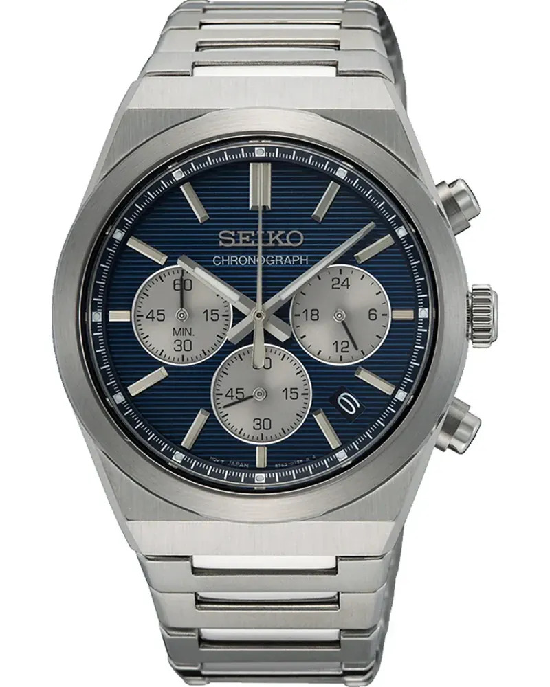 Seiko 5 Sports Quarz Chronograph Herrenuhr SSB453P1 Blau