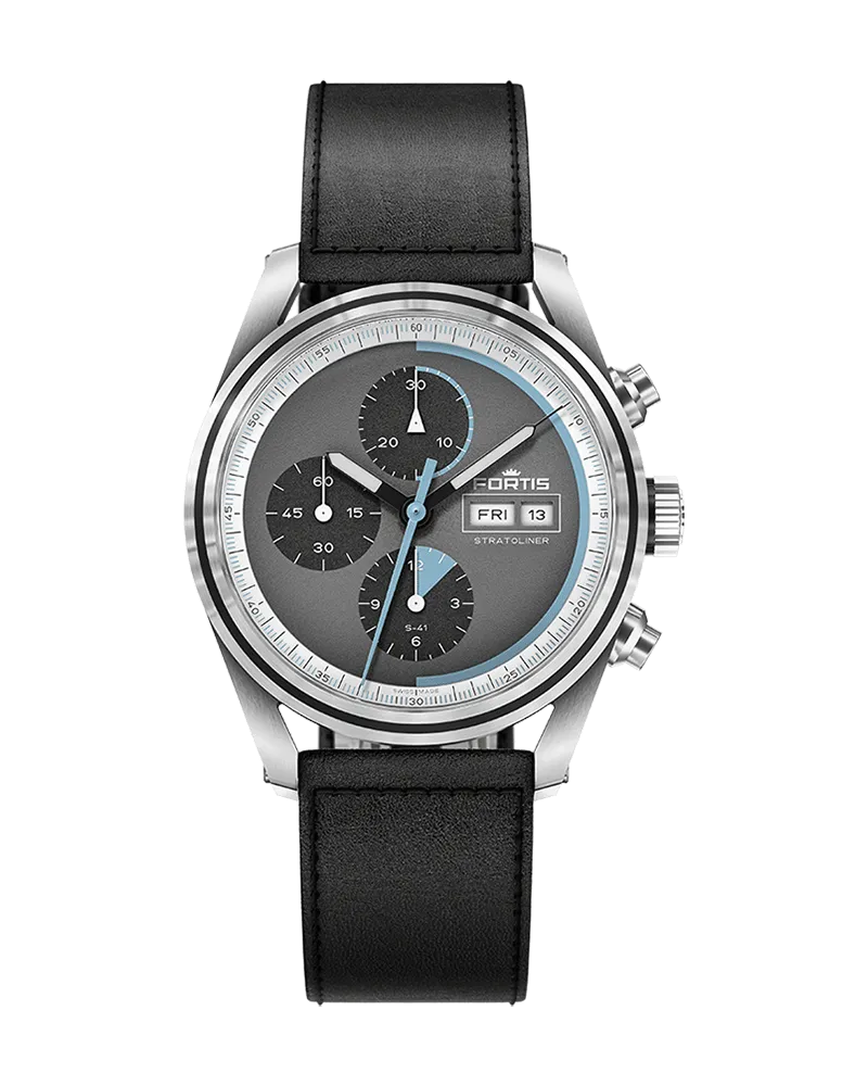 FORTIS Stratoliner S-41 Cosmic Gray Herrenuhr F2340016 Grau