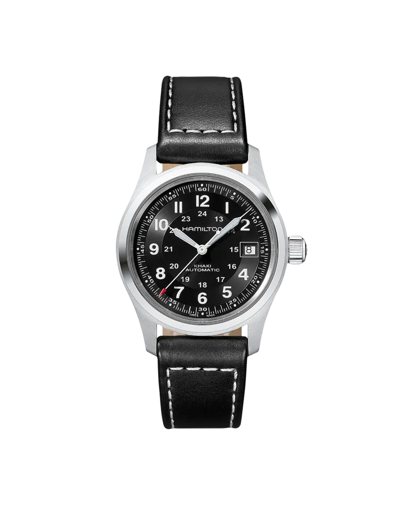 HAMILTON Khaki Field Automatik Herrenuhr H70455733 Schwarz