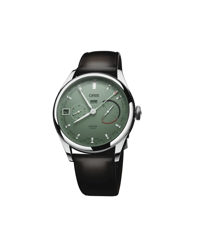 ORIS Artelier Calibre 113 43mm Lederband Grün Herrenuhr 01 113 7806 4057-07 5 22 96FC Grün