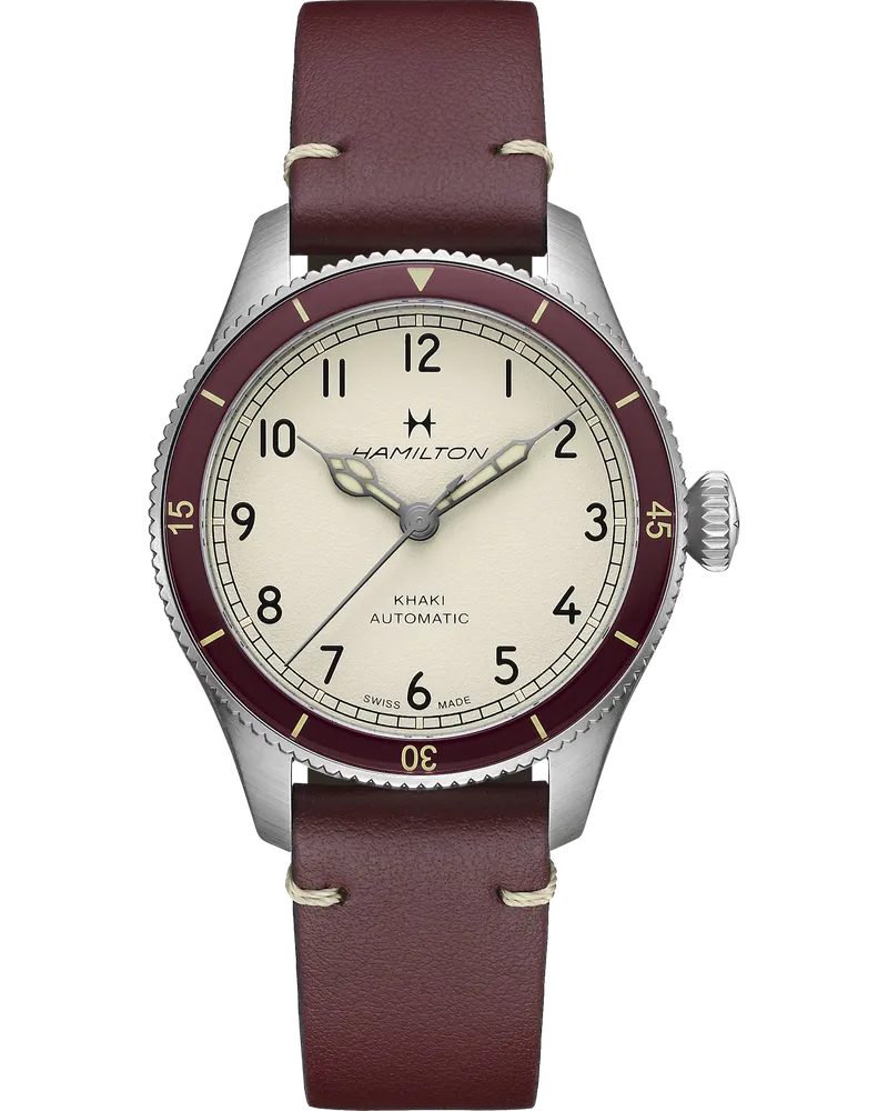 HAMILTON Khaki Aviation Pilot Pioneer 38mm Herrenuhr H76265810 Weiß