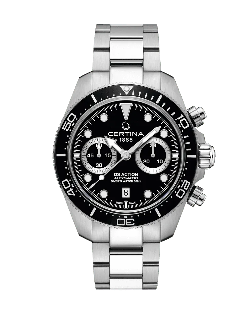 Certina DS Action Diver 44mm Herrenuhr C032.827.11.051.00 Schwarz