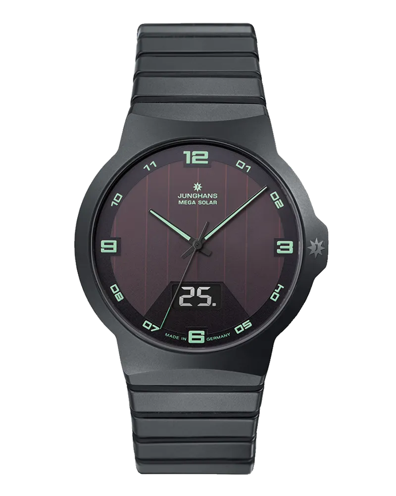 Junghans Force Mega Solar 018/1436.44 Herrenuhr Braun