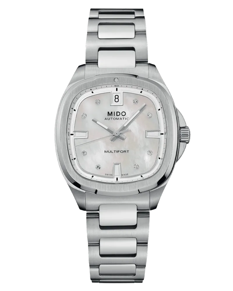 Mido Multifort TV 35 Damenuhr mit Diamanten M049.307.11.106.00 Perlmutt