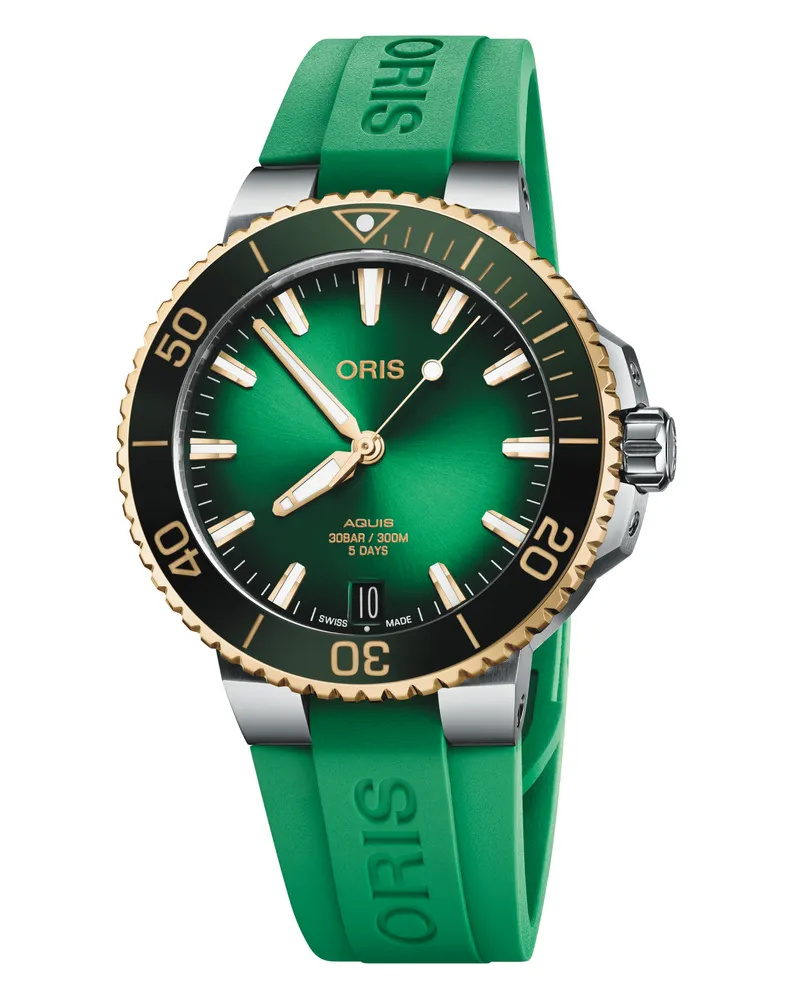 ORIS Aquis Date Calibre 400 41,5mmTaucheruhr, Grün Herrenuhr 01 400 7769 6357-07 4 22 77FC Grün