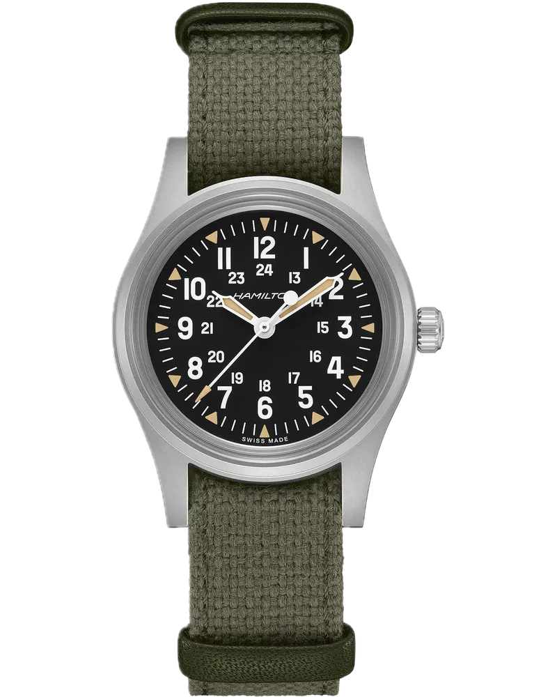 HAMILTON Khaki Field Mechanical 36 mm, Handaufzug, Textilband, 80 Stunden Gangreserve Herrenuhr H69399930 