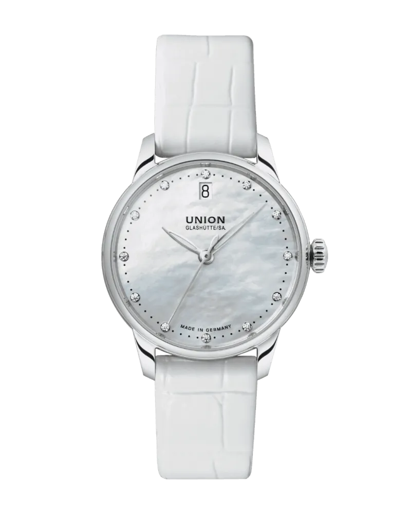 Union Glashütte Data Damenuhr D013.207.16.116.00 Weiß