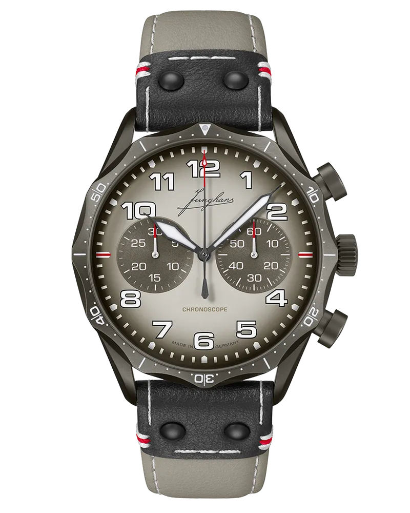 Junghans Meister Pilot Chronoscope Herrenuhr 27-3398.00 Braun