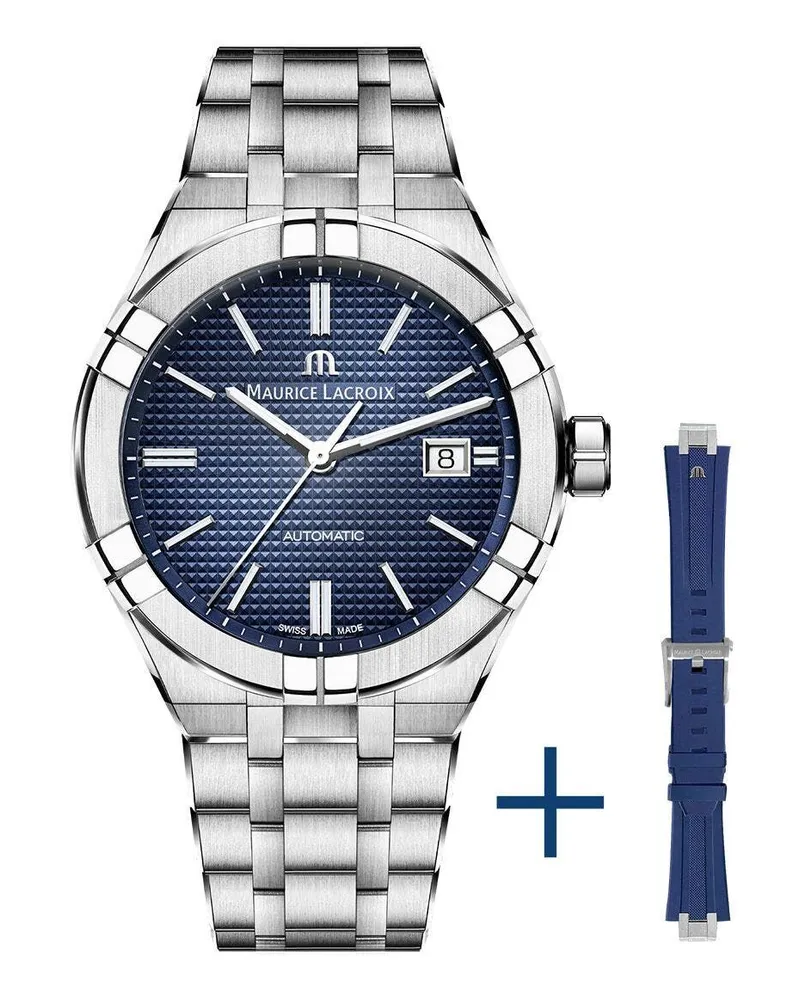 Maurice Lacroix Aikon Strap-Promotion Date Herrenuhr AI6008-SS00F-430-C Blau