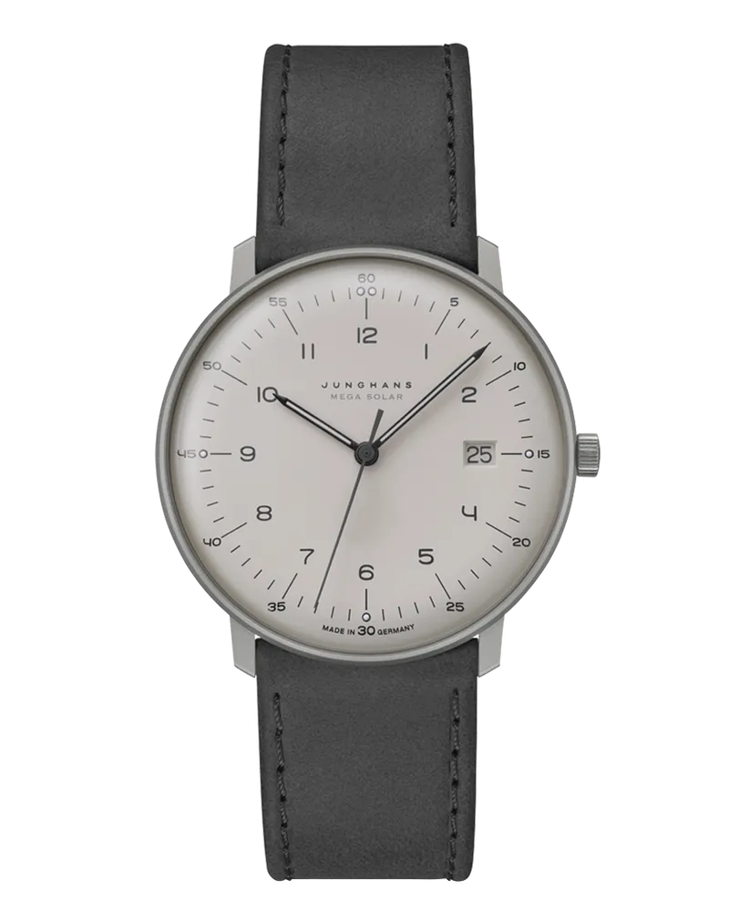 Junghans max bill MEGA Solar Saphirglas Herrenuhr 059/2023.02 Weiß