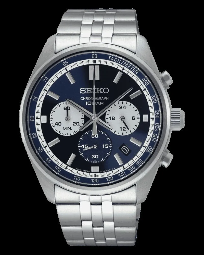 Seiko Sport Chronograph Herrenuhr SSB427P1 Blau
