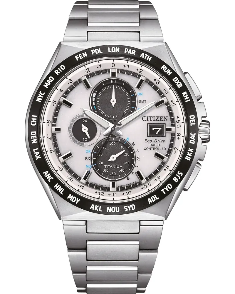 Citizen Eco Drive Chronograph Herrenuhr AT8238-84A Weiß
