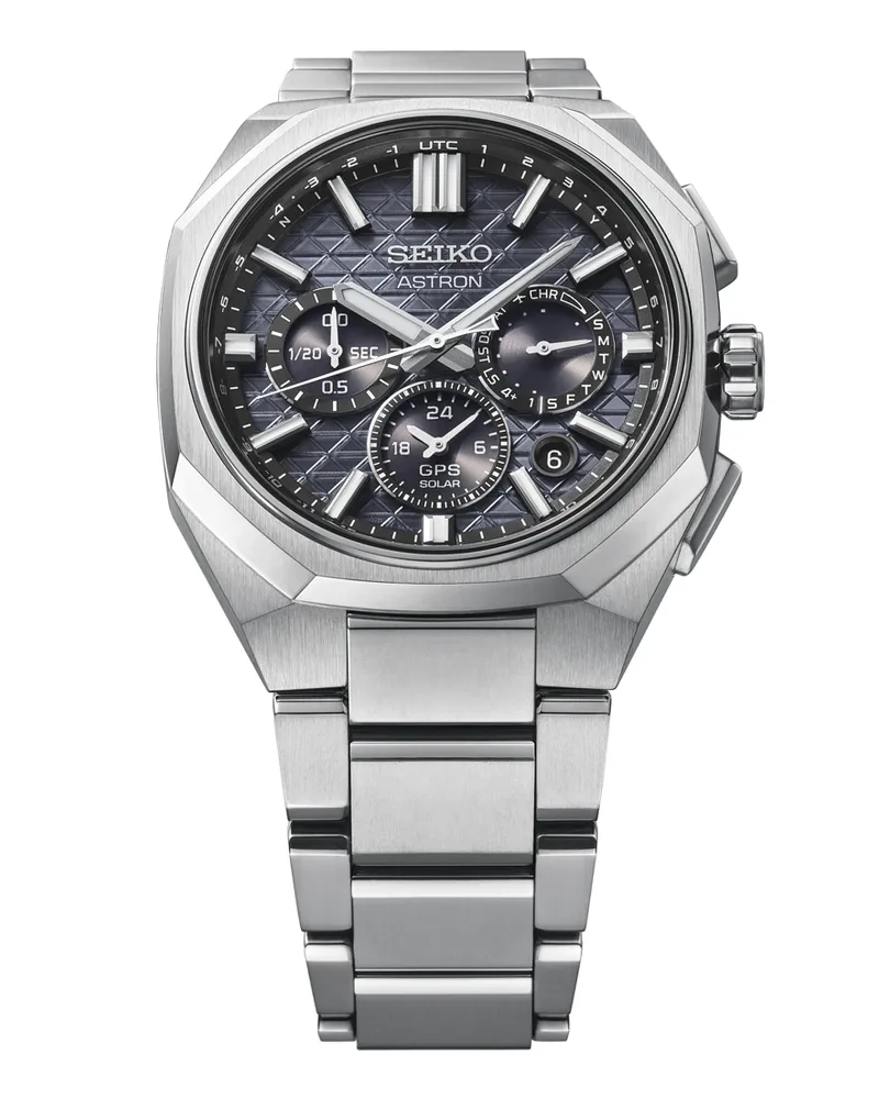 Seiko ASTRON Automatik 3 Zeiger 43mm, Titan, Faltschließe mit Feinverstellung Herrenuhr HAB002J1 