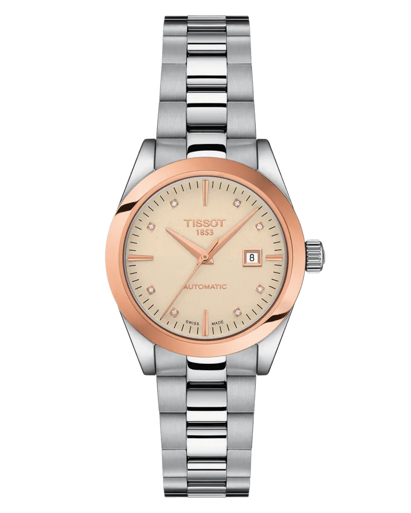 Tissot T-MY Lady Automatik 18K Gold Damenuhr T930.007.41.266.00 Beige
