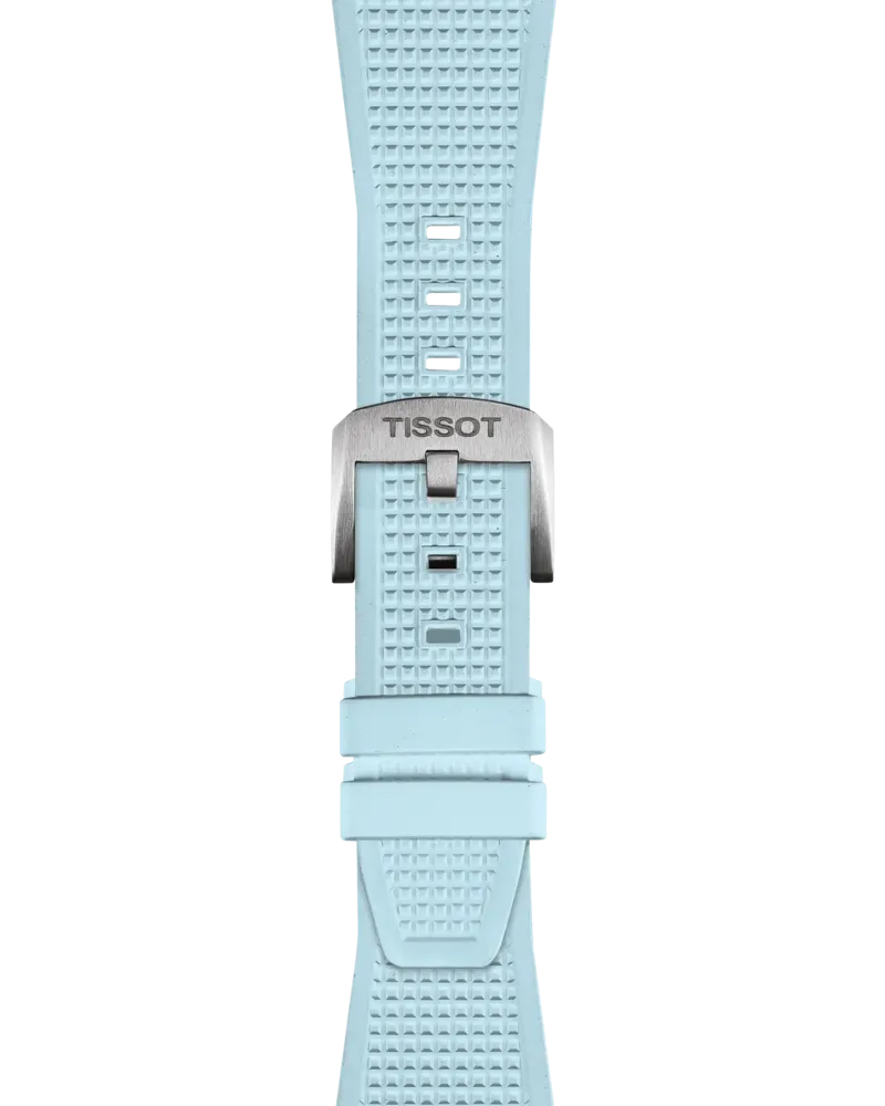 Tissot Ersatzarmband Kautschuk blau 12 mm, für PRX T852.050.985 