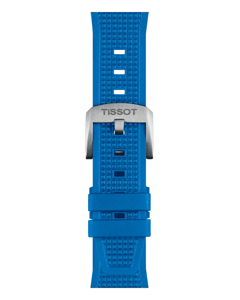 Tissot Ersatzarmband Kautschuk blau 12 mm, für PRX T852.049.577 